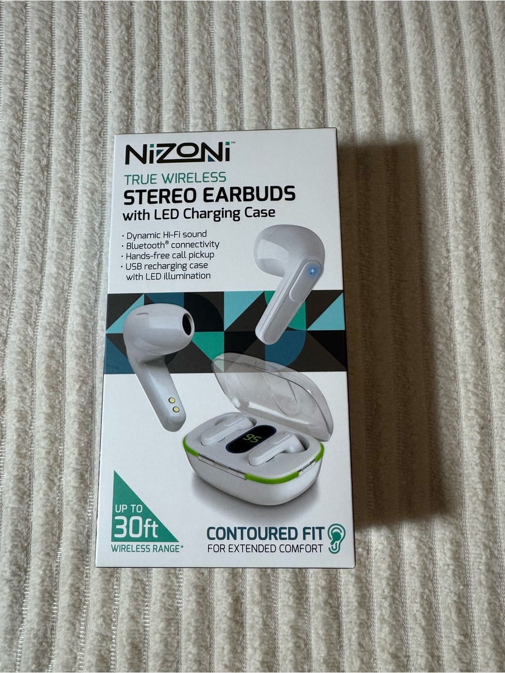 Nizoni True Wireless Stereo Earbuds - White